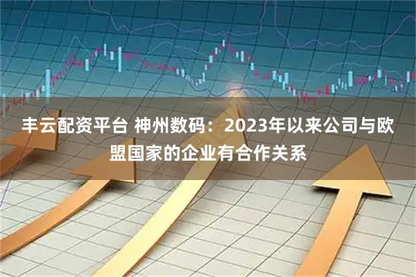 丰云配资平台 神州数码：2023年以来公司与欧盟国家的企业有合作关系